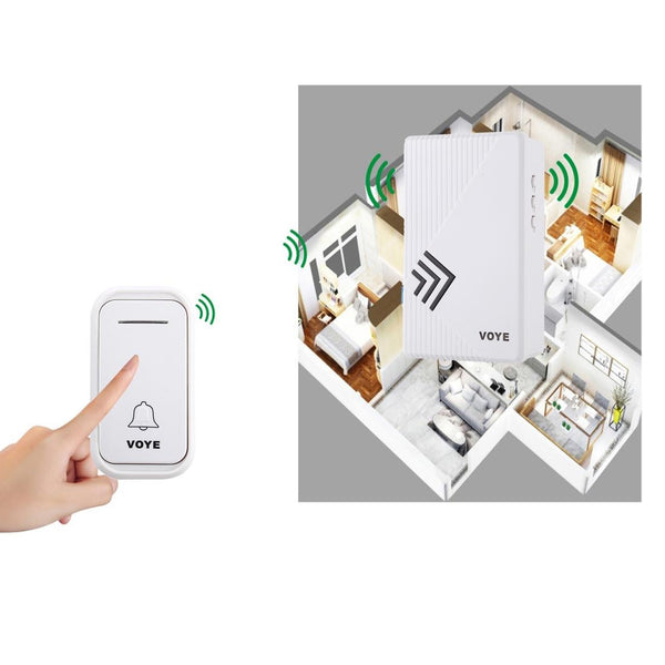 Home Music Remote Control Wireless Doorbell With 38 Polyphony Sounds White Smart Doorbells