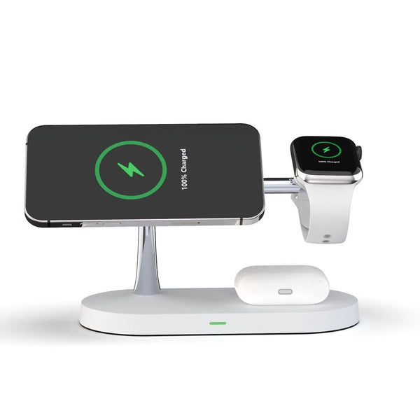 15W In Magnetic Wireless Charger For Iphone 12 & Apple Watch Airpods White Chargers & Cradles