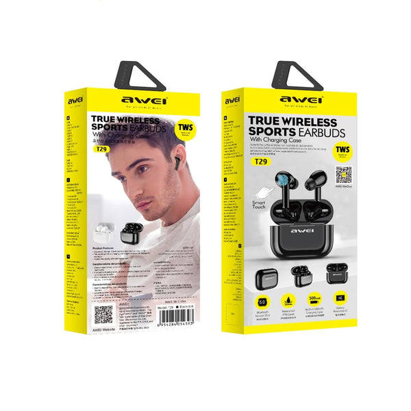 Wireless T29 Sports Headset With Charging Case Bluetooth V5.0 White Headsets