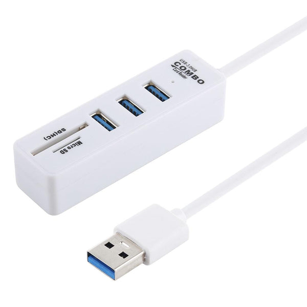 2 In 1 Usb 3.0 Hub Converter Plus 3X Ports 26Cm Cable White Usb Cables Hubs & Adapters