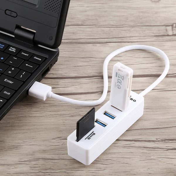 2 In 1 Usb 3.0 Hub Converter Plus 3X Ports 26Cm Cable White Usb Cables Hubs & Adapters