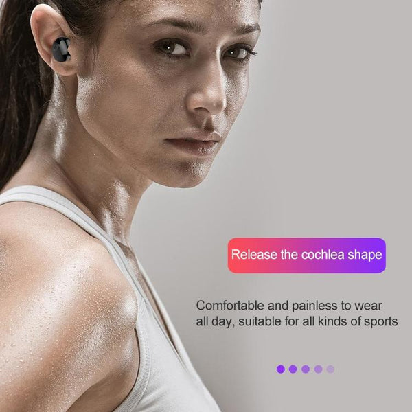 Wireless Bluetooth Headset With 2000Mah Charging Case Touch & Magnetic White Earbuds