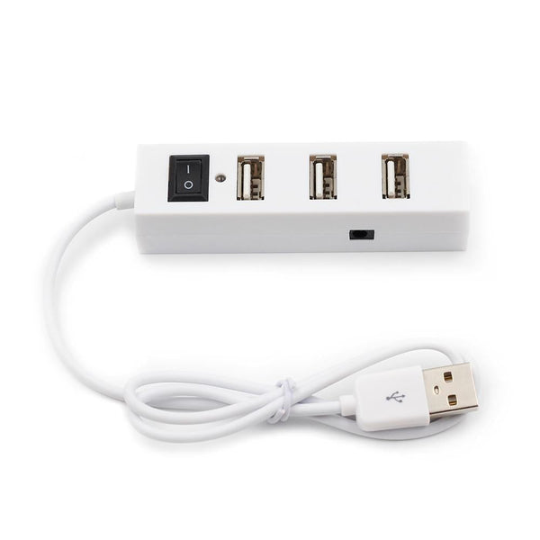 4 Port Usb 2.0 Hub With Switch White Usb Cables Hubs & Adapters