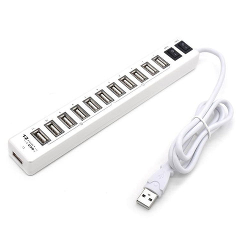 12 Port Usb 2.0 Hub For Laptops And Netbooks White Usb Cables Hubs & Adapters