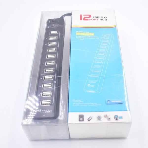 12 Port Usb 2.0 Hub For Laptops And Netbooks White Usb Cables Hubs & Adapters