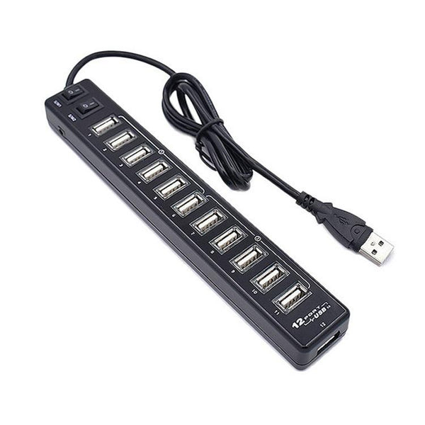 12 Port Usb 2.0 Hub For Laptops And Netbooks White Usb Cables Hubs & Adapters