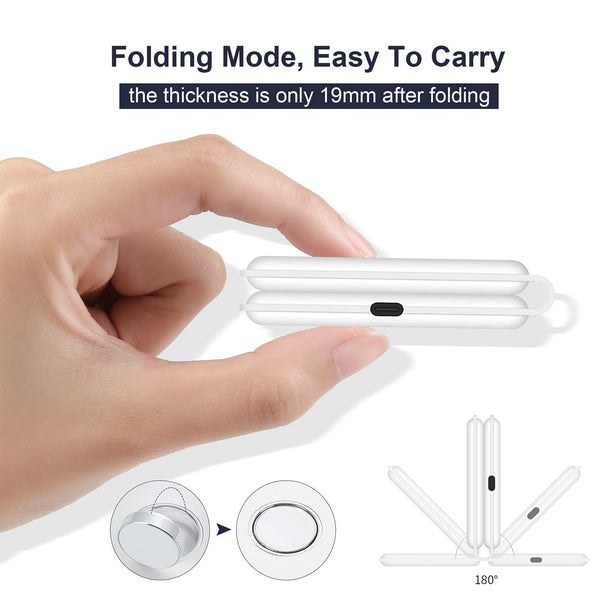Foldable Dual Wireless Charger For Phones Iwatch Airpods White Chargers & Docking Stations