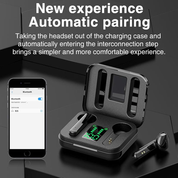 Wireless Bluetooth Earphones With Charging Box & Led Display Earbuds