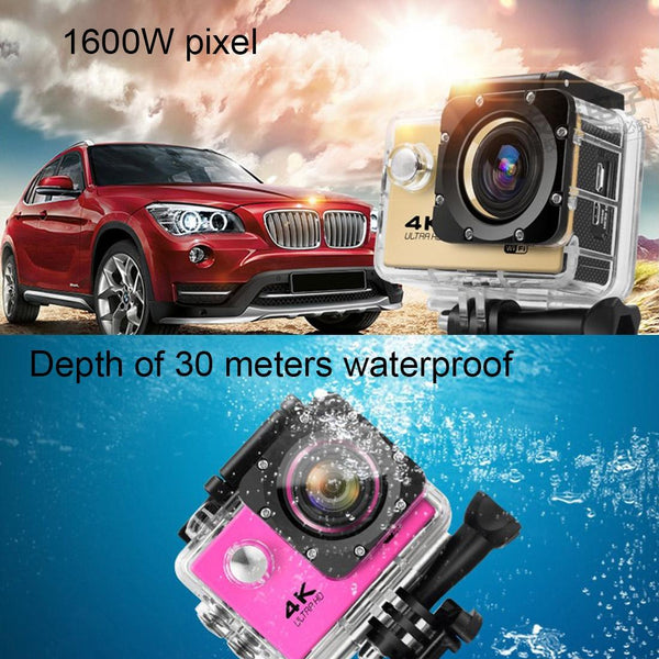 170 Degree Wide Angle Wifi Action Camera With Waterproof Case Supports 64Gb Micro Sd_White Digital Cameras