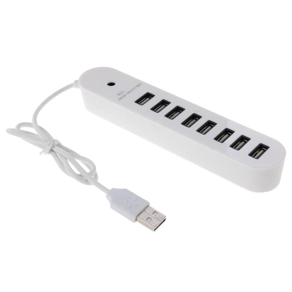 8 Port Usb 2.0 Hub 50Cm Length White Usb Cables Hubs & Adapters