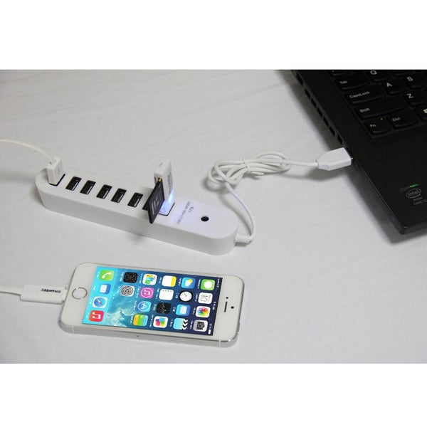 8 Port Usb 2.0 Hub 50Cm Length White Usb Cables Hubs & Adapters