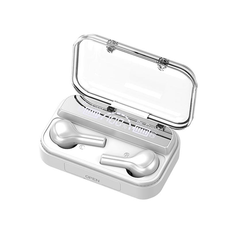 Touch Bluetooth Earphones With Noise Cancellation And Charging Box White Earbuds