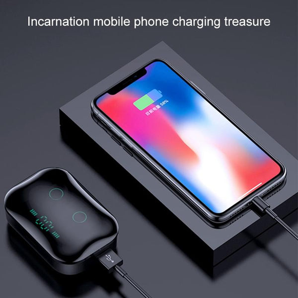 Wireless Stereo Bluetooth Headset With Charging Case And Digital Display M7 Tws V5.0 White Earbuds