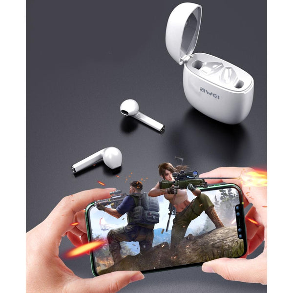 Wireless T28 Sports Tws Headset With Charging Case White Headsets