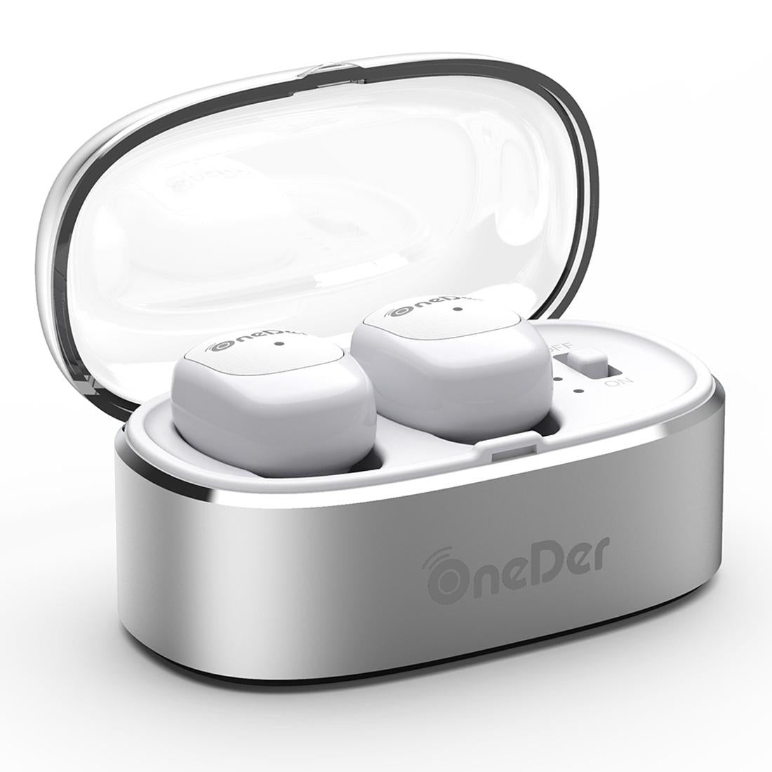 True Wireless Bluetooth Oneder W11 Stereo Sound White Earbuds