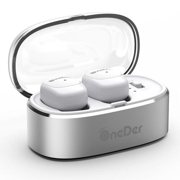True Wireless Bluetooth Oneder W11 Stereo Sound White Earbuds