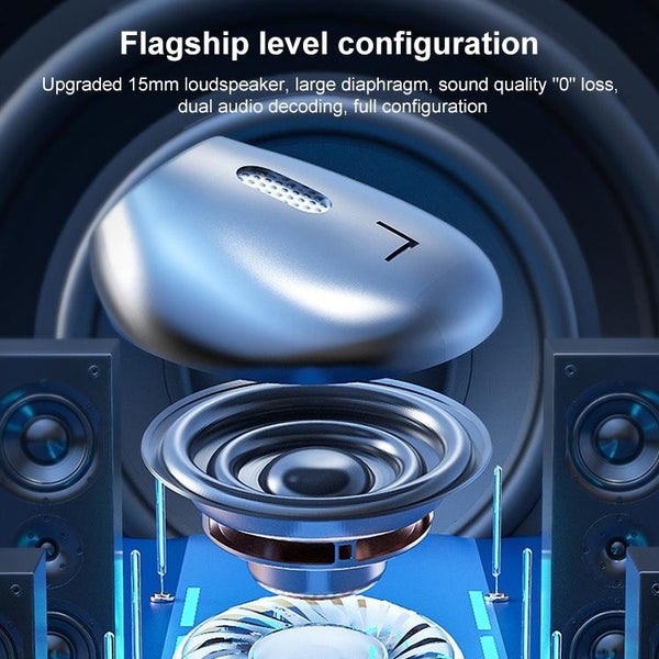 Wireless Bluetooth Earphones With Charging Case V9 Mirror Noodle White Earbuds