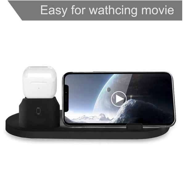 6 In 1 Wireless Charger For Iphone Apple Watch Airpods & Android White Chargers & Cradles