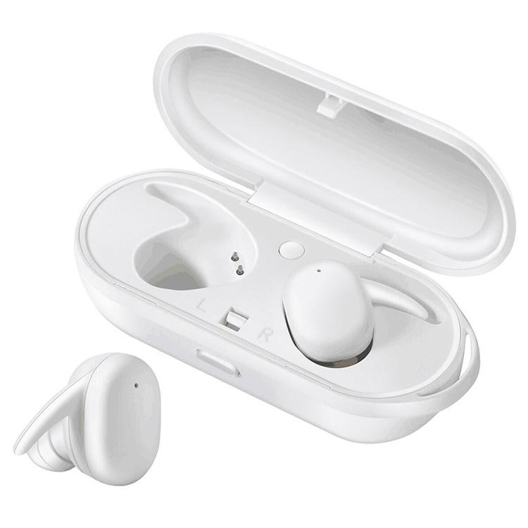 Waterproof Wireless Bluetooth Earphones With Magnetic Charging Box 300Mah White Earbuds