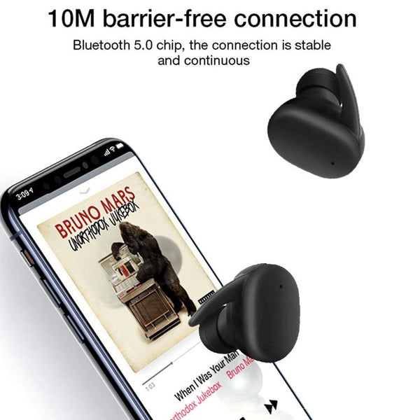 Waterproof Wireless Bluetooth Earphones With Magnetic Charging Box 300Mah White Earbuds