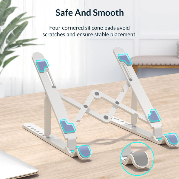 Laptop Stand Foldable White Stands Holders & Car Mounts