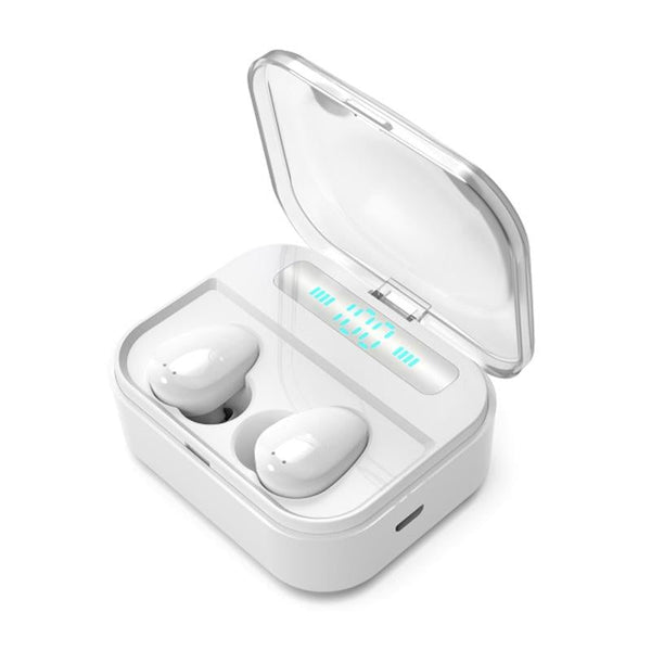 Wireless Stereo Bluetooth Headset With Charging Case And Digital Display X7 Tws V5.0 White Earbuds