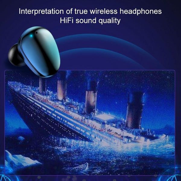 Wireless Stereo Bluetooth Headset With Charging Case And Digital Display X7 Tws V5.0 White Earbuds