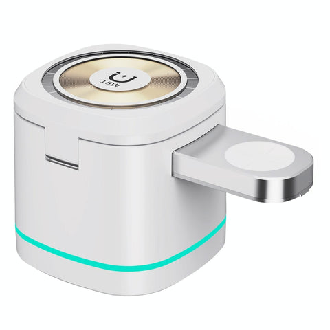 15W 3 In Magnetic Wireless Charger White Chargers & Cradles