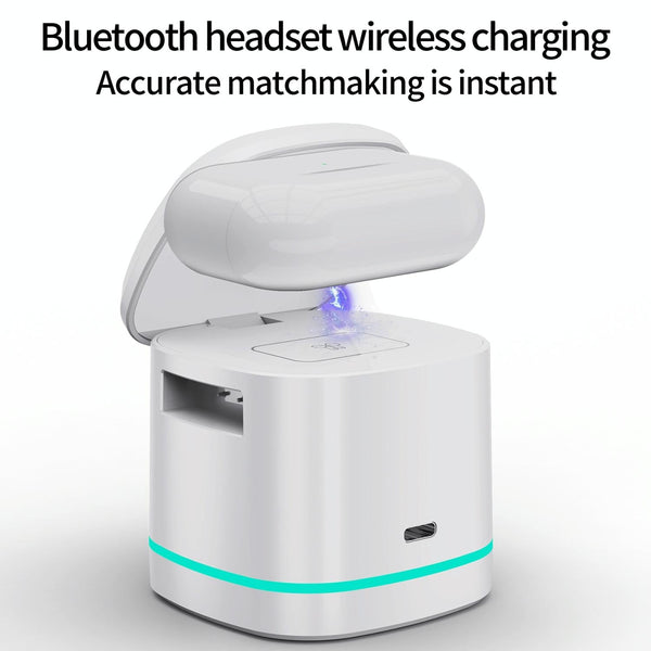 15W 3 In Magnetic Wireless Charger White Chargers & Cradles