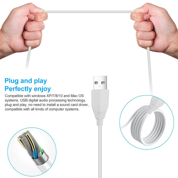 Desktop Usb Microphone For G22 Computers White Microphones & Wireless Systems