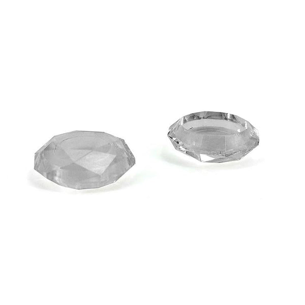 2 Pcs Diamond Texture Games Grip Caps For Ps5 Clear White Controllers & Attachments