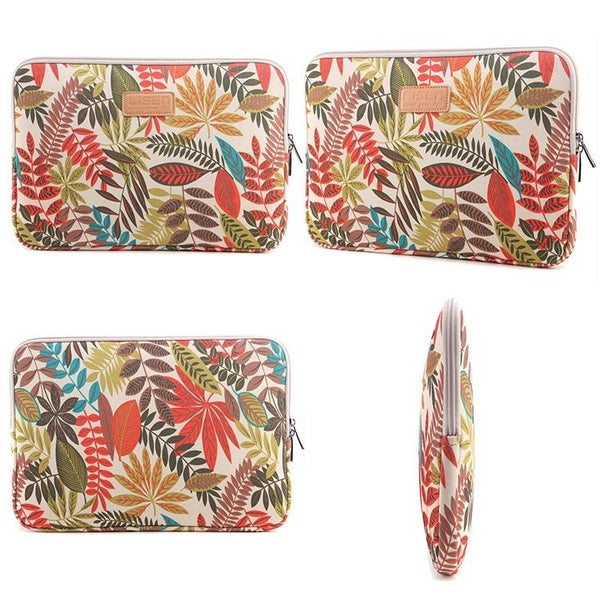 Colourful Leaves Sleeve Case For Macbook Samsung Sony Dell Alienware Chuwi Asus Hp Laptops White Laptop Cases & Bags