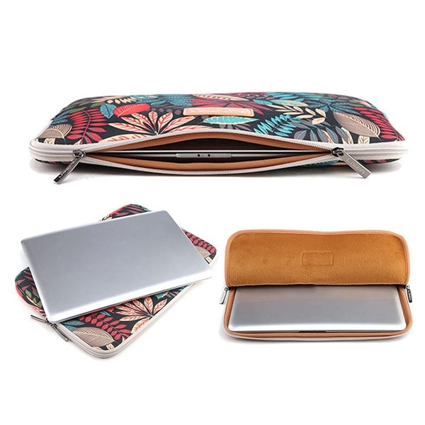 Colourful Leaves Sleeve Case For Macbook Samsung Sony Dell Alienware Chuwi Asus Hp Laptops White Laptop Cases & Bags