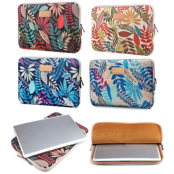 Colourful Leaves Sleeve Case For Macbook Samsung Sony Dell Alienware Chuwi Asus Hp Laptops White Laptop Cases & Bags
