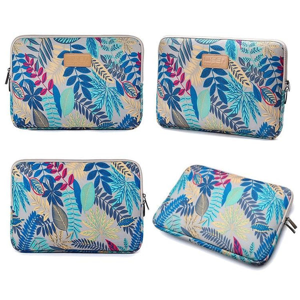15.6 Inch Laptop Sleeve Case With Zipper For Macbook Samsung Sony Dell Alienware Chuwi Asus Hp Colourful Leaves Design White Laptop Cases & Bags