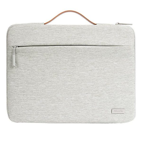 Waterproof Laptop Sleeve Bag With Zipper Handheld Beige White Laptop Cases & Bags