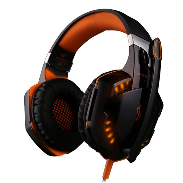 Over Ear Gaming Headset With Mic Led Light And Stereo Bass For Pc Gamer White Headsets