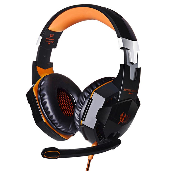 Over Ear Gaming Headset With Mic Led Light And Stereo Bass For Pc Gamer White Headsets
