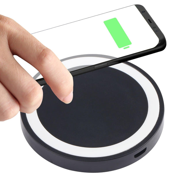 Universal 5W Round Wireless Charger Black + White Chargers & Cradles