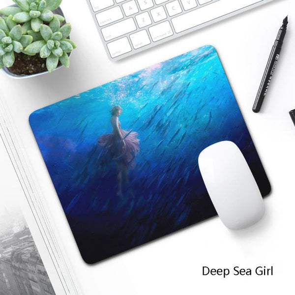 6 Piece Non Slip Mouse Pad Set 21 X 26Cm Thick Rubber Anti Skid Durable Beautiful Red Heart Mouse Pads & Wrist Rests