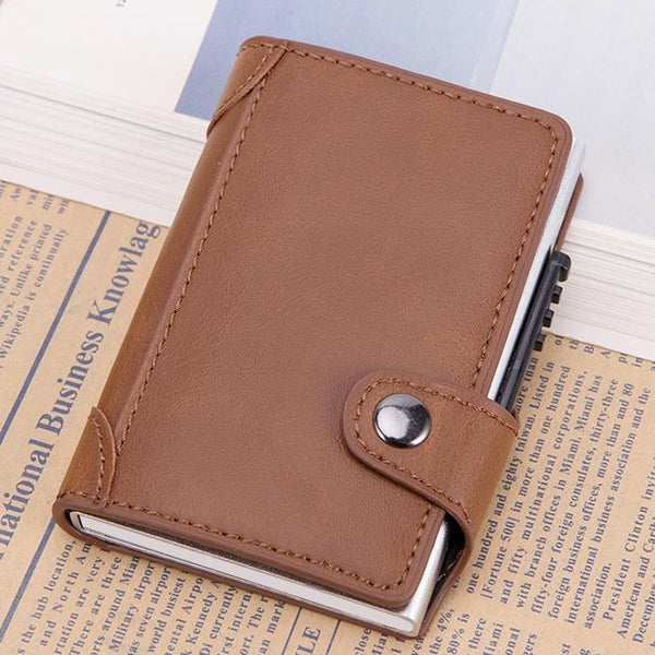 Rfid Blocking Leather Wallet With Card Slots Apricot Wallets