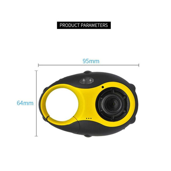 Mini Keychain Digital Camera For Kids 5Mp 1.5 Screen Gift_Yellow Keyrings