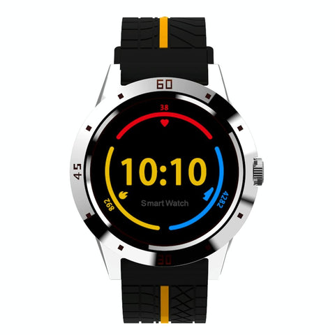 1.3 Inch Tft Screen Mtk2502c Bluetooth4.0 Silicone Watch Band Support Heart Rate Monitor & Pedometer Sleep Sedentary Reminder Yellow Smart Watches