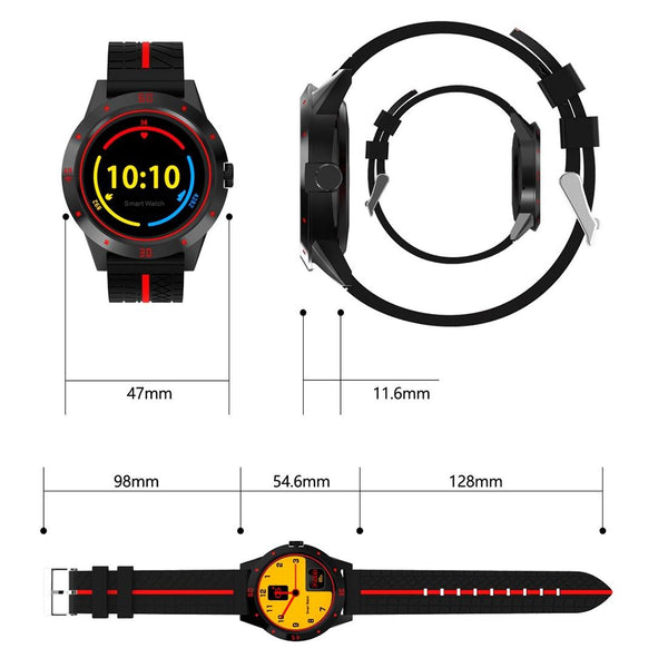 1.3 Inch Tft Screen Mtk2502c Bluetooth4.0 Silicone Watch Band Support Heart Rate Monitor & Pedometer Sleep Sedentary Reminder Yellow Smart Watches