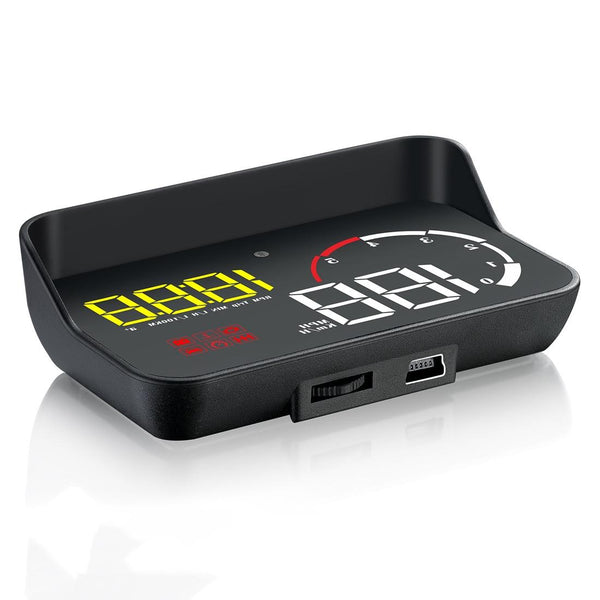 Universal Car Obd2 Hud 3.5 Inch Vehicle Head Up Display Yellow Speedometers