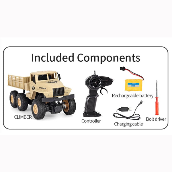 2.4Ghz 4Ch Remote Control Dongfeng 7 Six Wheeled Armor Truck Toy Yellow Remote Controlled Toys