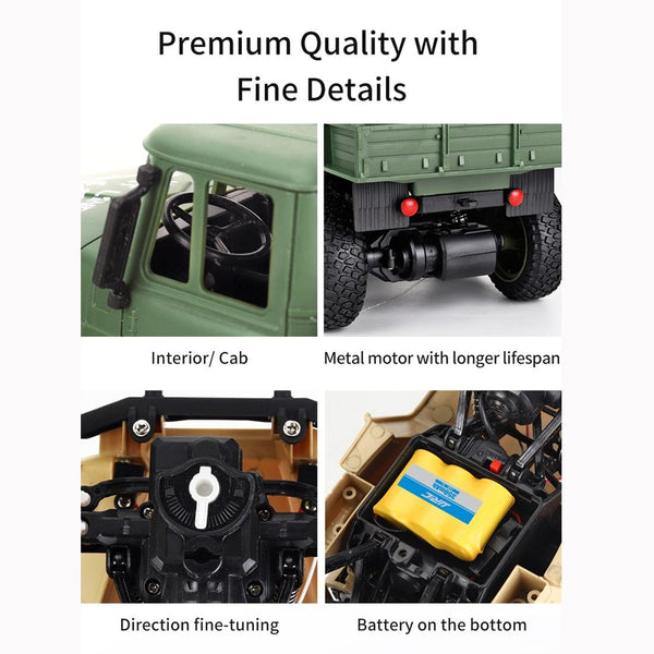 2.4Ghz 4Ch Remote Control Dongfeng 7 Six Wheeled Armor Truck Toy Yellow Remote Controlled Toys