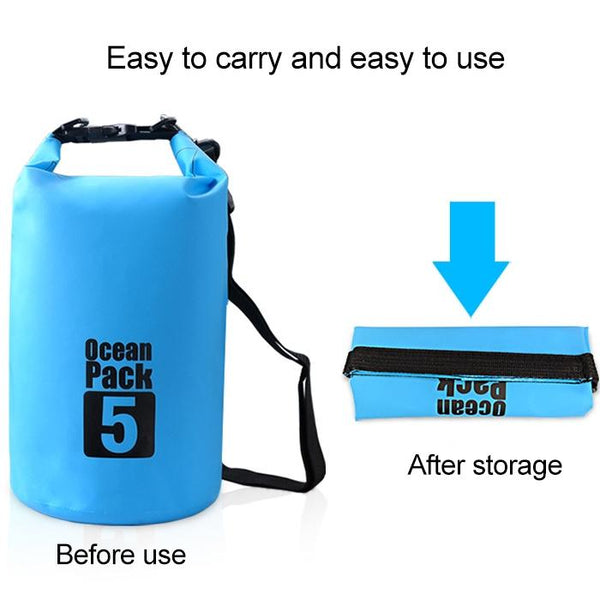 Waterproof Single Shoulder Bag Dry Sack 5L Capacity Yellow Dry Bags