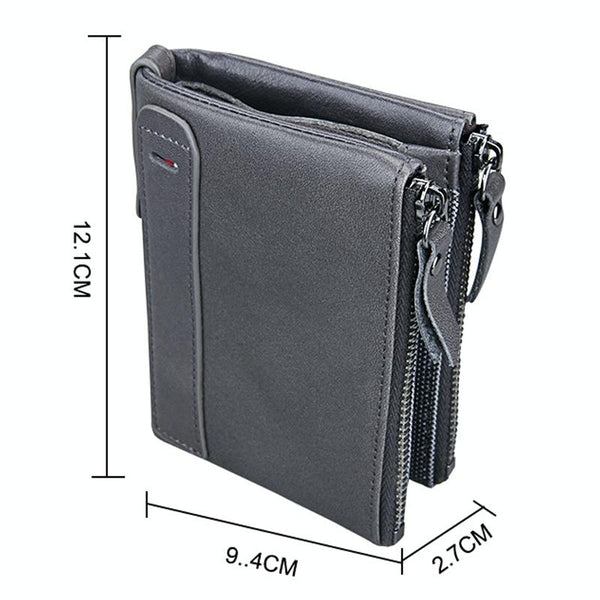 Men Leather Rfid Blocking Card Holder Wallet 12.1X9.4X2.7Cm Ccb1085y Wallets