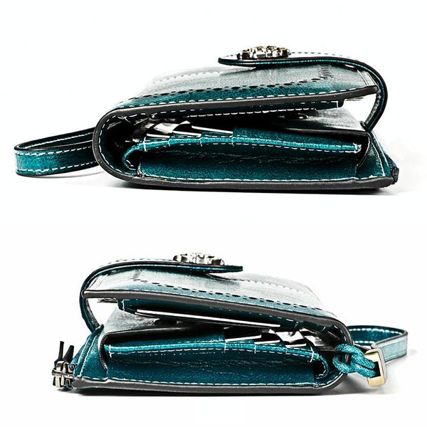 Women Rfid Oil Wax Wallet Classic Design Yellow Wallets